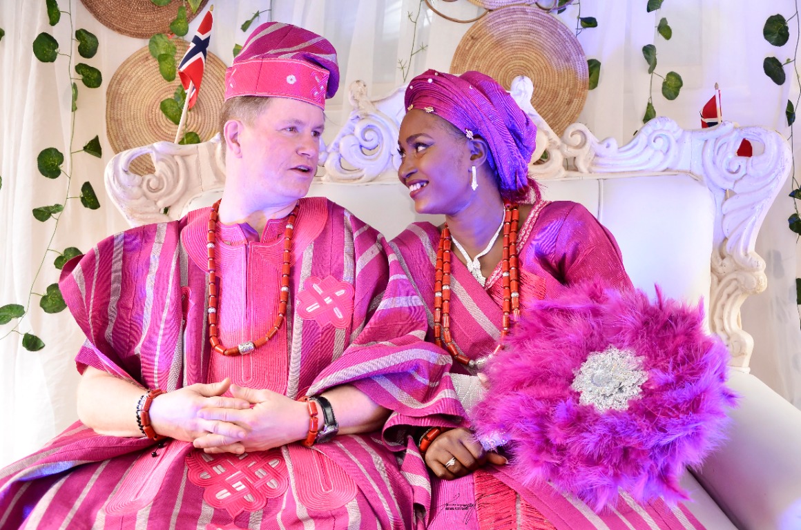 Couple dancing at their wedding